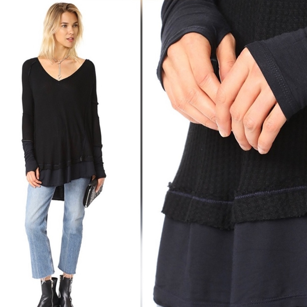 Free People Laguna Tunic Black Size L